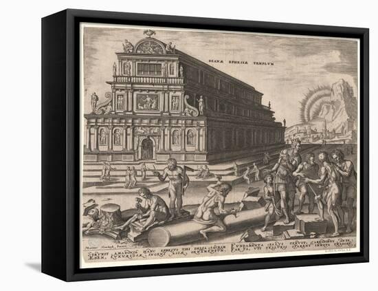 The Temple of Diana at Ephesus after Maarten Van Heemskerck, 1572-Philipp Galle-Framed Premier Image Canvas