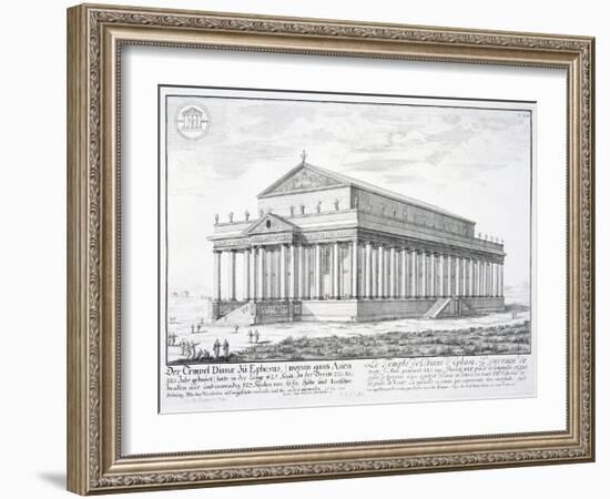 The Temple of Diana at Ephesus, Turkey, from 'Entwurf einer historischen Architektur', 1721-Johann Bernhard Fischer Von Erlach-Framed Giclee Print