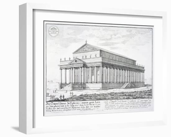 The Temple of Diana at Ephesus, Turkey, from 'Entwurf einer historischen Architektur', 1721-Johann Bernhard Fischer Von Erlach-Framed Giclee Print