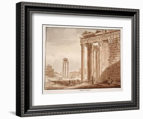 The Temple of Faustina, 1833-Agostino Tofanelli-Framed Giclee Print