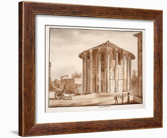 The Temple of Hercules Victor, 1833-Agostino Tofanelli-Framed Giclee Print