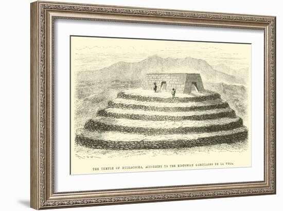 The Temple of Huiracocha, According to the Historian Garcilasso De La Vega-Édouard Riou-Framed Giclee Print