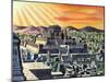 The Temple of Jerusalem, Illustration from a Haggadah, Early 20th Century-null-Mounted Giclee Print