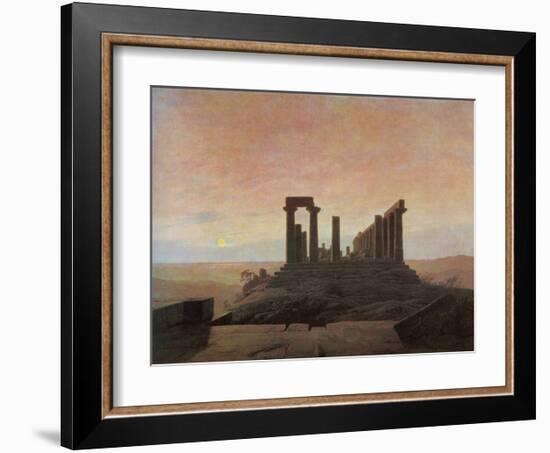 The Temple of Juno at Agrigento-Caspar David Friedrich-Framed Giclee Print