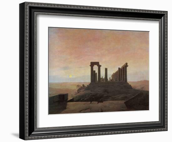 The Temple of Juno at Agrigento-Caspar David Friedrich-Framed Giclee Print