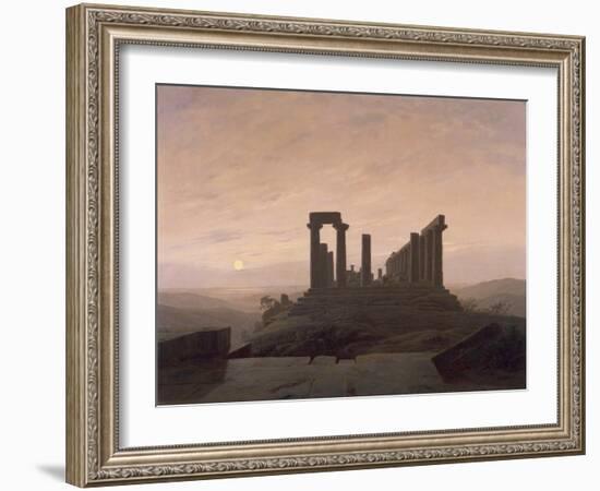 The Temple of Juno in Agrigento-Caspar David Friedrich-Framed Giclee Print