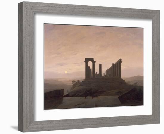 The Temple of Juno in Agrigento-Caspar David Friedrich-Framed Giclee Print