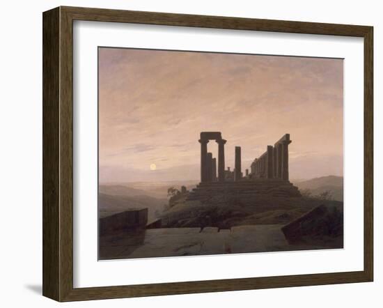 The Temple of Juno in Agrigento-Caspar David Friedrich-Framed Giclee Print