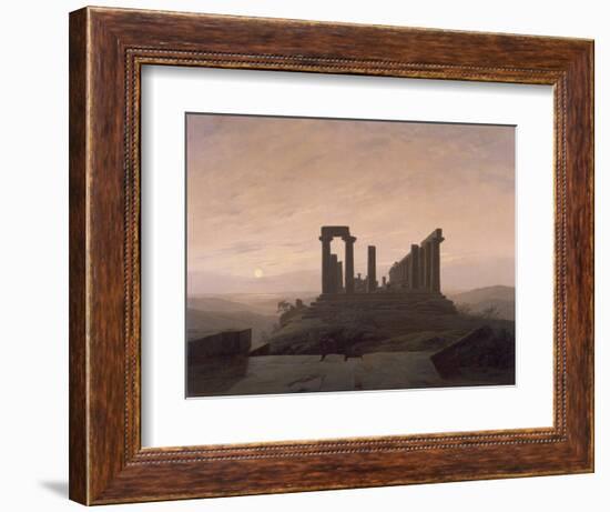 The Temple of Juno in Agrigento-Caspar David Friedrich-Framed Giclee Print