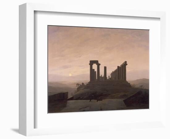 The Temple of Juno in Agrigento-Caspar David Friedrich-Framed Giclee Print