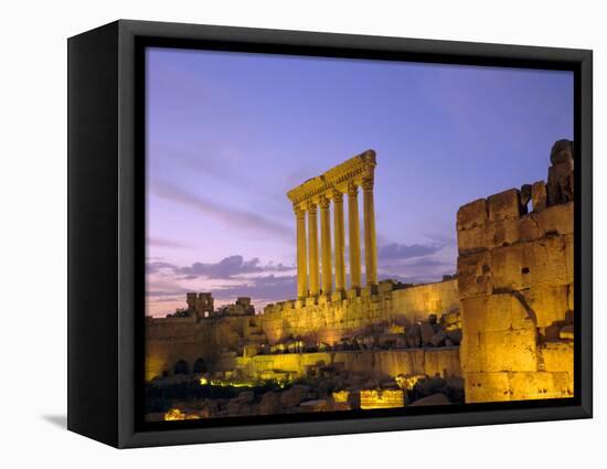 The Temple of Jupiter, Baalbek, Bekaa Valley, Lebanon-Charles Bowman-Framed Premier Image Canvas