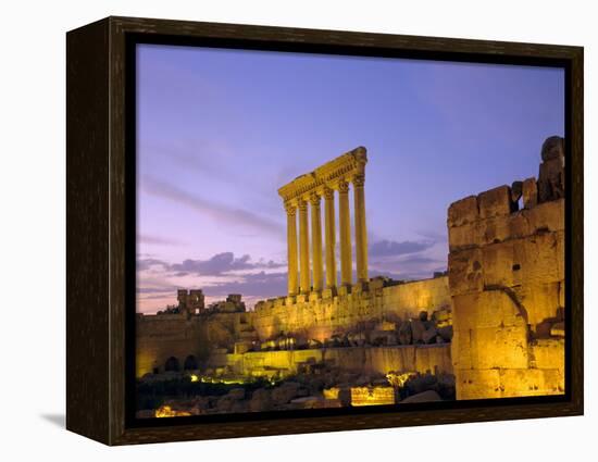 The Temple of Jupiter, Baalbek, Bekaa Valley, Lebanon-Charles Bowman-Framed Premier Image Canvas