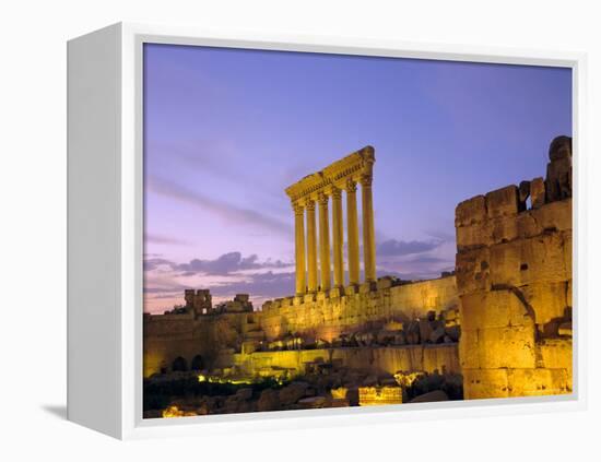 The Temple of Jupiter, Baalbek, Bekaa Valley, Lebanon-Charles Bowman-Framed Premier Image Canvas