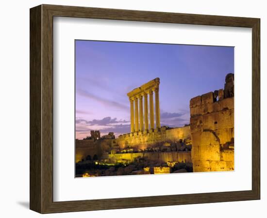 The Temple of Jupiter, Baalbek, Bekaa Valley, Lebanon-Charles Bowman-Framed Photographic Print