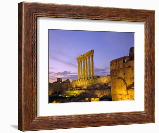 The Temple of Jupiter, Baalbek, Bekaa Valley, Lebanon-Charles Bowman-Framed Photographic Print