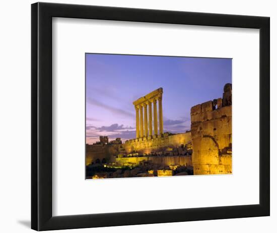 The Temple of Jupiter, Baalbek, Bekaa Valley, Lebanon-Charles Bowman-Framed Photographic Print