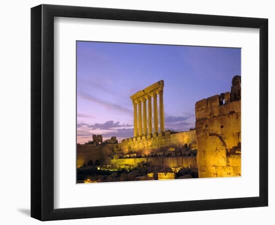 The Temple of Jupiter, Baalbek, Bekaa Valley, Lebanon-Charles Bowman-Framed Photographic Print