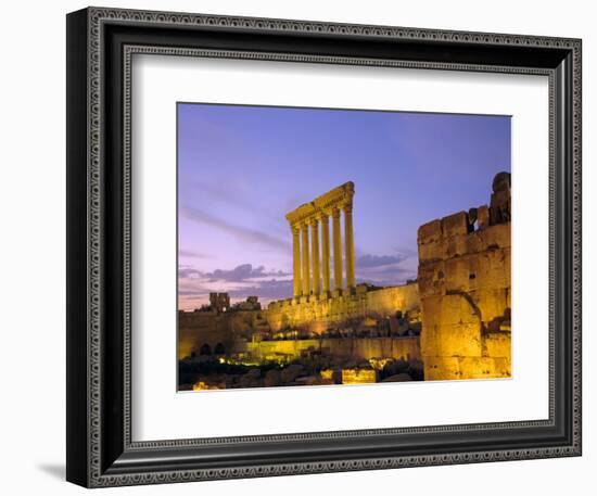 The Temple of Jupiter, Baalbek, Bekaa Valley, Lebanon-Charles Bowman-Framed Photographic Print