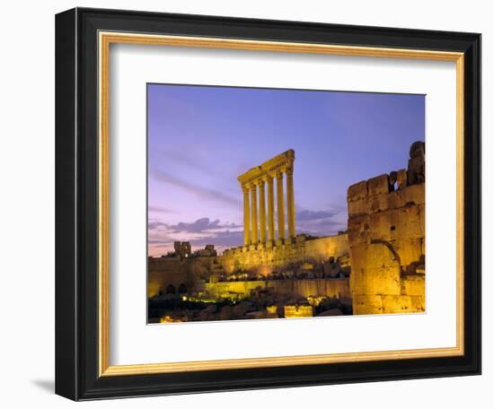 The Temple of Jupiter, Baalbek, Bekaa Valley, Lebanon-Charles Bowman-Framed Photographic Print