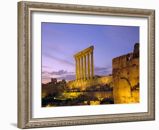 The Temple of Jupiter, Baalbek, Bekaa Valley, Lebanon-Charles Bowman-Framed Photographic Print