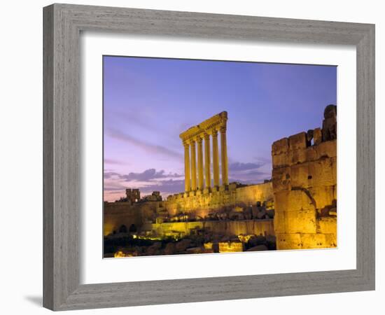 The Temple of Jupiter, Baalbek, Bekaa Valley, Lebanon-Charles Bowman-Framed Photographic Print