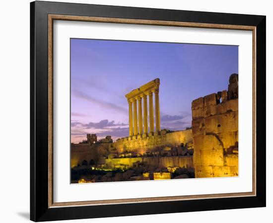 The Temple of Jupiter, Baalbek, Bekaa Valley, Lebanon-Charles Bowman-Framed Photographic Print