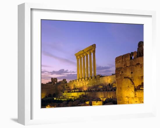 The Temple of Jupiter, Baalbek, Bekaa Valley, Lebanon-Charles Bowman-Framed Photographic Print