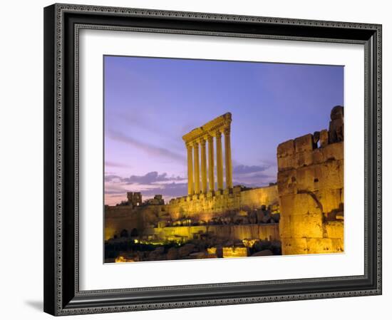 The Temple of Jupiter, Baalbek, Bekaa Valley, Lebanon-Charles Bowman-Framed Photographic Print