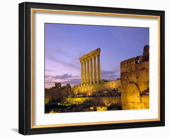 The Temple of Jupiter, Baalbek, Bekaa Valley, Lebanon-Charles Bowman-Framed Photographic Print