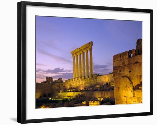 The Temple of Jupiter, Baalbek, Bekaa Valley, Lebanon-Charles Bowman-Framed Photographic Print