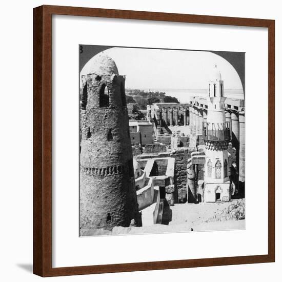 The Temple of Luxor, Egypt, 1905-Underwood & Underwood-Framed Photographic Print