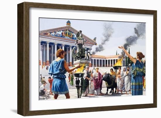 The Temple of Misfortune, from 'The Golden Age'-Payne-Framed Giclee Print