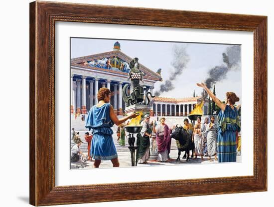 The Temple of Misfortune, from 'The Golden Age'-Payne-Framed Giclee Print