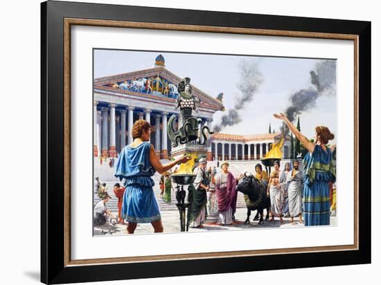 The Temple of Misfortune, from 'The Golden Age'-Payne-Framed Giclee Print