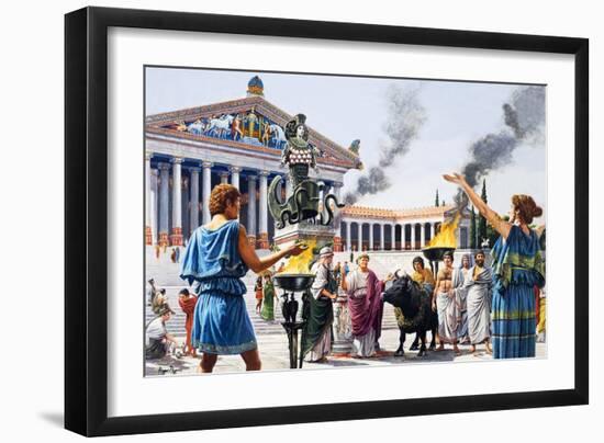 The Temple of Misfortune, from 'The Golden Age'-Payne-Framed Giclee Print