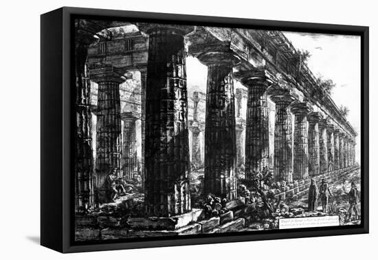 The Temple of Neptune at Paestum, Etched by Francesco Piranesi, 1778-Giovanni Battista Piranesi-Framed Premier Image Canvas