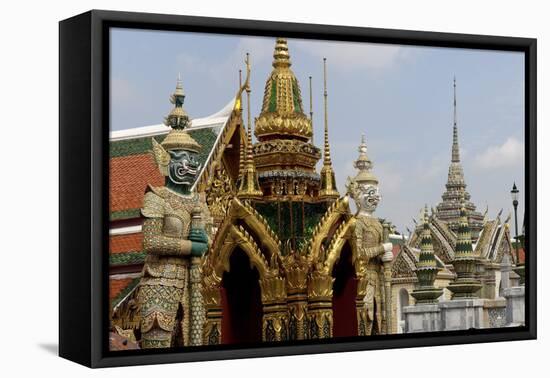 The Temple of the Emerald Buddha, Grand Palace, Bangkok, Thailand, Southeast Asia, Asia-Jean-Pierre De Mann-Framed Premier Image Canvas