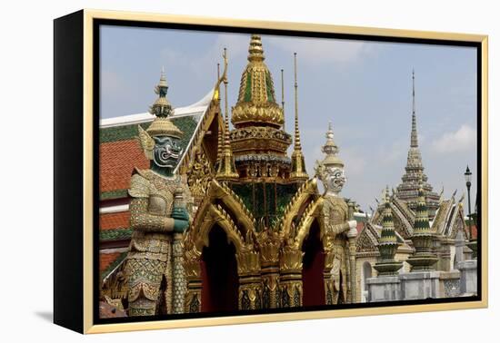 The Temple of the Emerald Buddha, Grand Palace, Bangkok, Thailand, Southeast Asia, Asia-Jean-Pierre De Mann-Framed Premier Image Canvas