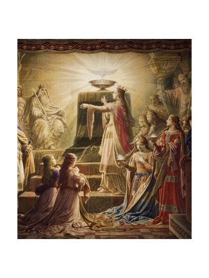 'The Temple of the Holy Grail, Lohengrin Mural Cycle' Giclee Print ...