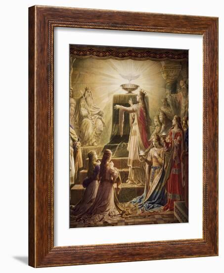 The Temple of the Holy Grail, Lohengrin Mural Cycle-Wilhelm Hauschild-Framed Giclee Print