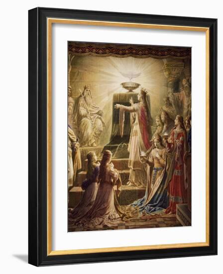 The Temple of the Holy Grail, Lohengrin Mural Cycle-Wilhelm Hauschild-Framed Giclee Print