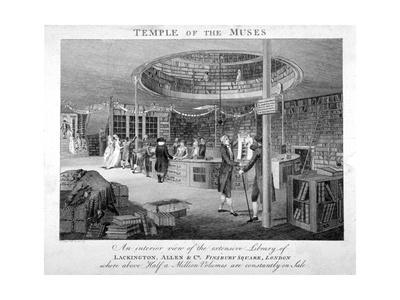 The Temple Of The Muses Bookshop In Finsbury Square London C1810