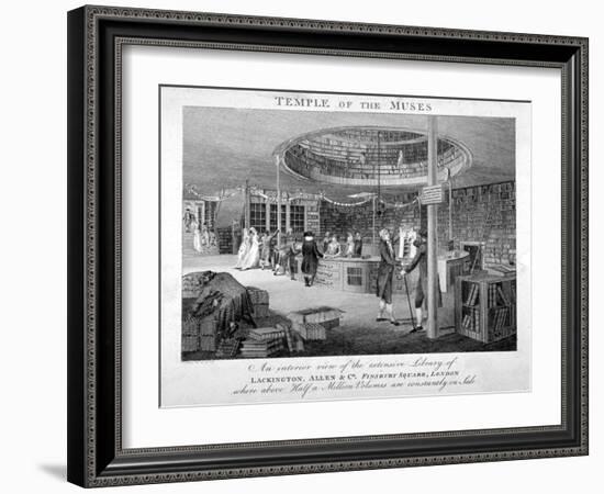 The Temple of the Muses Bookshop in Finsbury Square, London, C1810-Walker-Framed Giclee Print