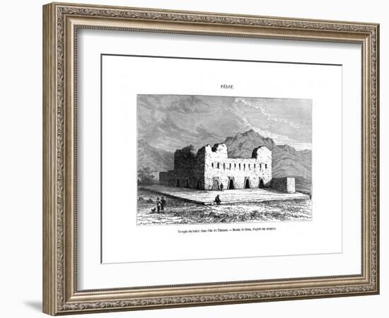 The Temple of the Sun on the Island of Titicaca, Peru, 19th Century-Edouard Riou-Framed Giclee Print