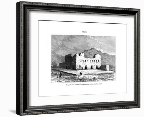 The Temple of the Sun on the Island of Titicaca, Peru, 19th Century-Edouard Riou-Framed Giclee Print