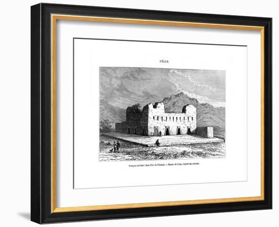 The Temple of the Sun on the Island of Titicaca, Peru, 19th Century-Edouard Riou-Framed Giclee Print