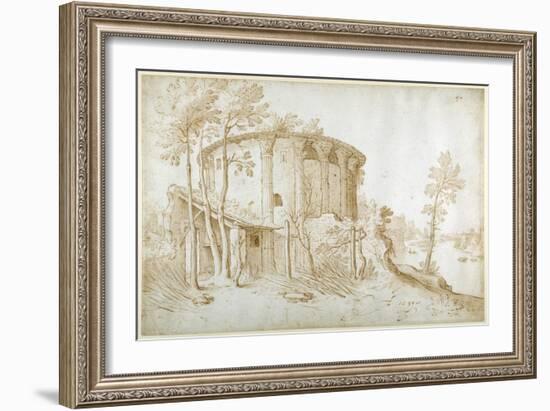 The Temple of Vesta in the Forum Boarium-Sebastian Vrancx-Framed Giclee Print