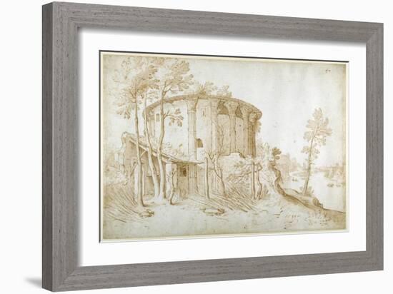 The Temple of Vesta in the Forum Boarium-Sebastian Vrancx-Framed Giclee Print