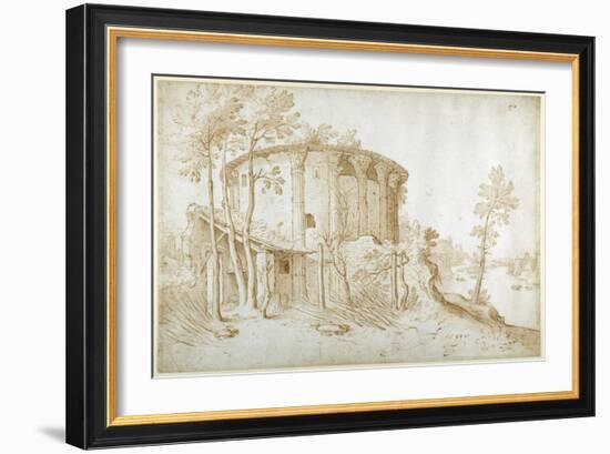 The Temple of Vesta in the Forum Boarium-Sebastian Vrancx-Framed Giclee Print