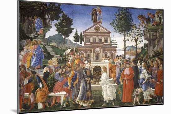 The Temptation of Christ, 1481-1482-Sandro Botticelli-Mounted Giclee Print